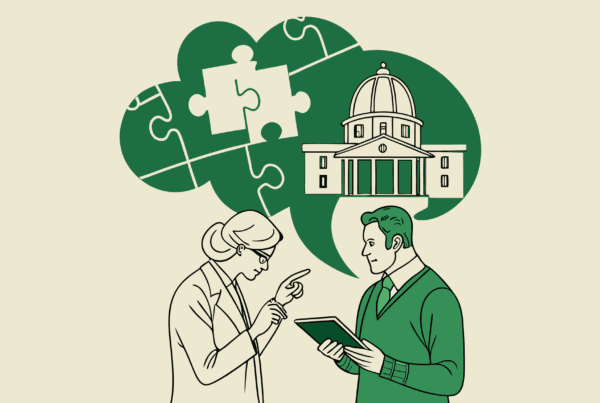 SovDoc healthcare M&A illustration showing business lawyers collaborating on neurological rehabilitation practice mergers and acquisitions, with brain imagery and hospital graphics representing specialized medical practice advisory services