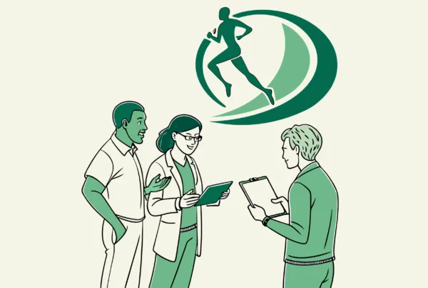 SovDoc Healthcare M&A specialists discussing compliance requirements during outpatient physical therapy practice acquisition, emphasizing legal expertise for successful healthcare mergers.
