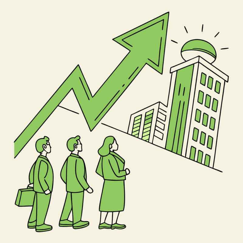Stylized illustration representing nephrology practice M&A advisory services by SovDoc, showing healthcare professionals collaborating on kidney specialty medical practice acquisition and growth strategies.