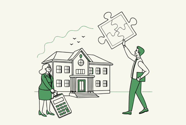 SovDoc illustration representing mergers and acquisitions in Assisted Living Facilities (ALFs), showing CPA advisors facilitating healthcare transactions for medical practices.