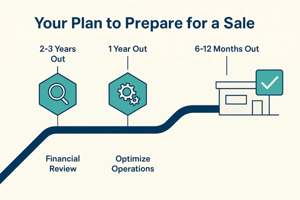 Illustration of plan to prepare for a sale