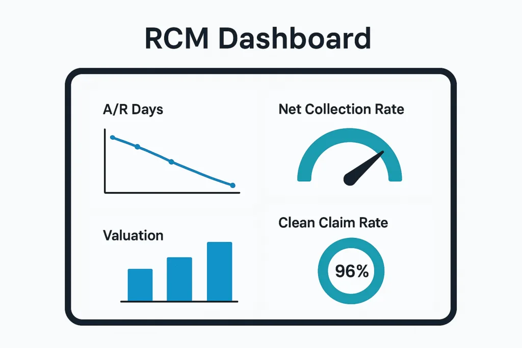 Illustration of a RCM dashboard