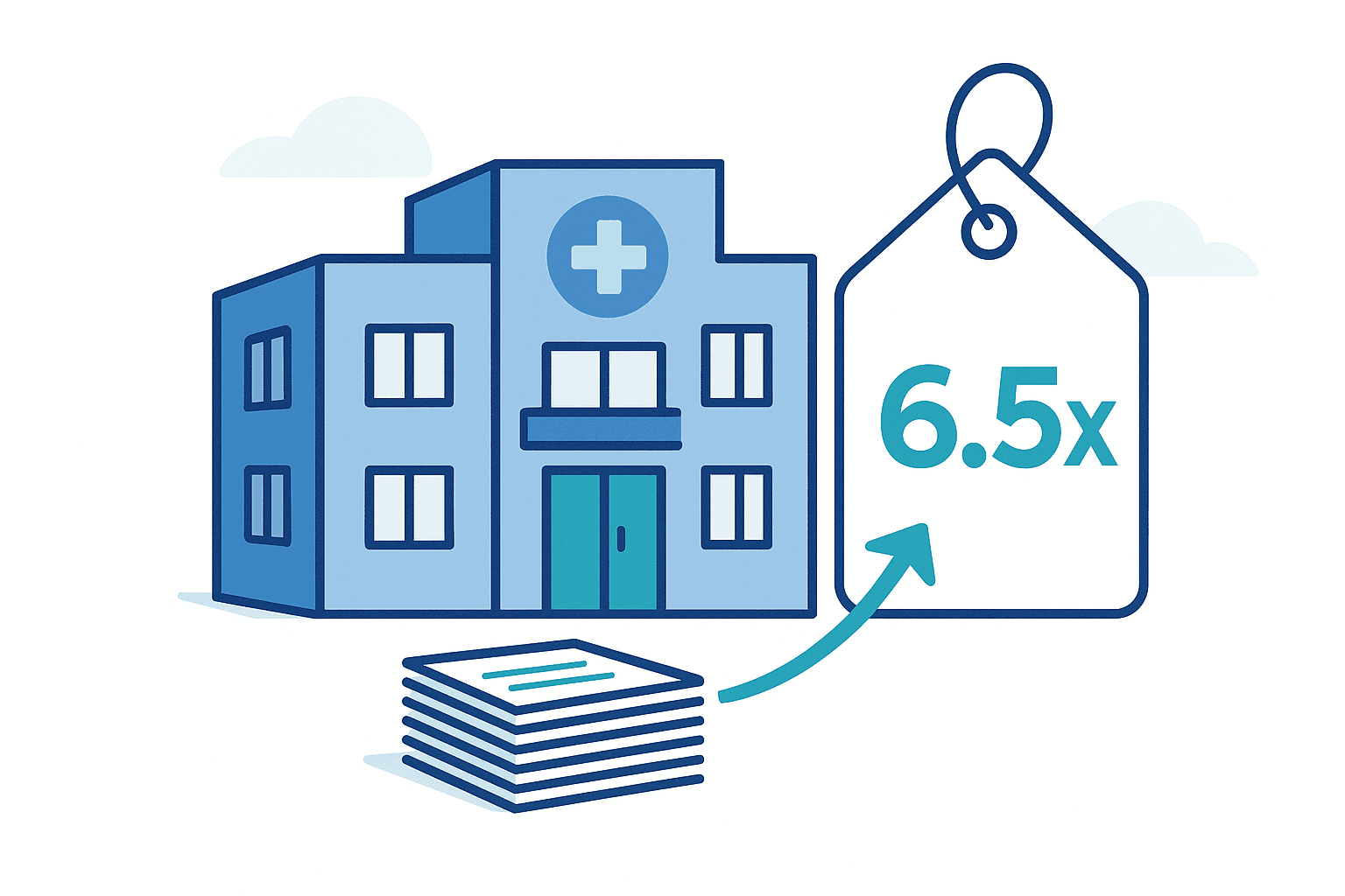 Visual representation of how tax payer's contracts affects your practice's M&A value