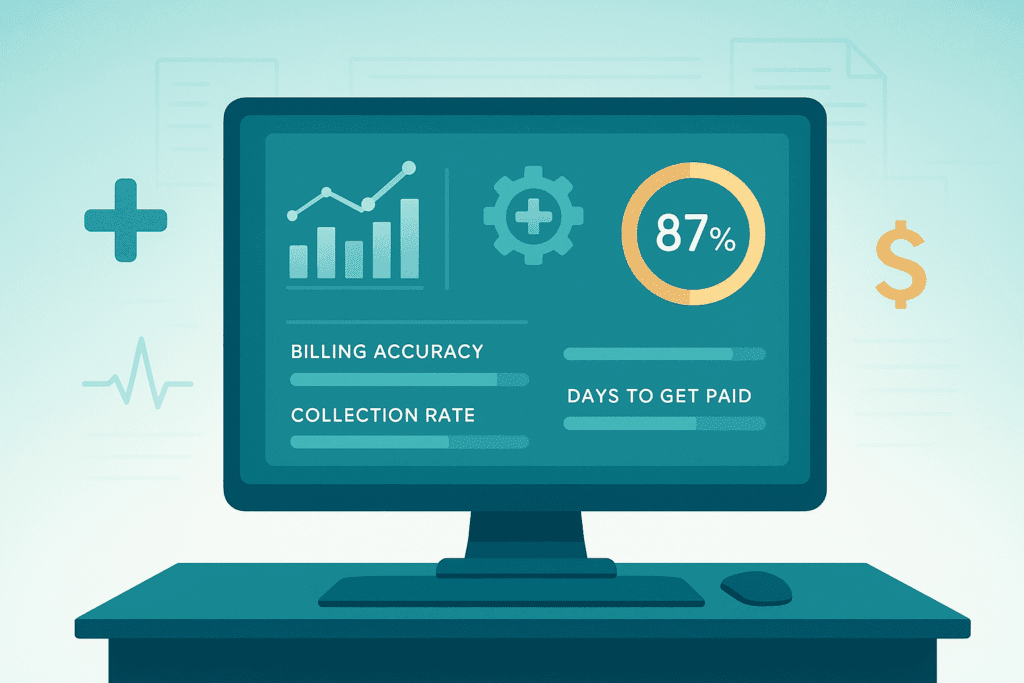 Visualization of revenue cycle staff productivity benchmarks
