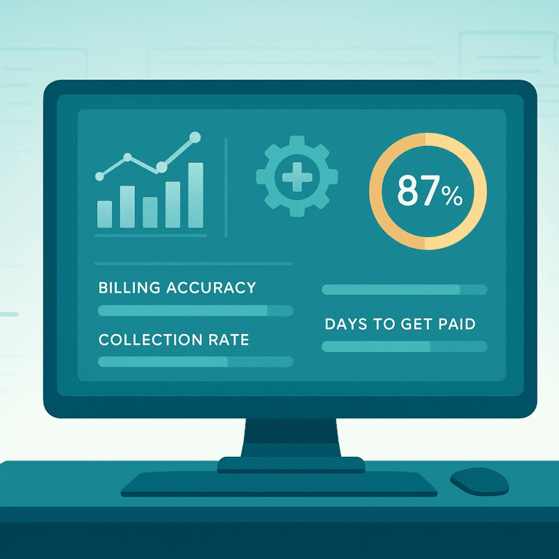 Visualization of revenue cycle staff productivity benchmarks