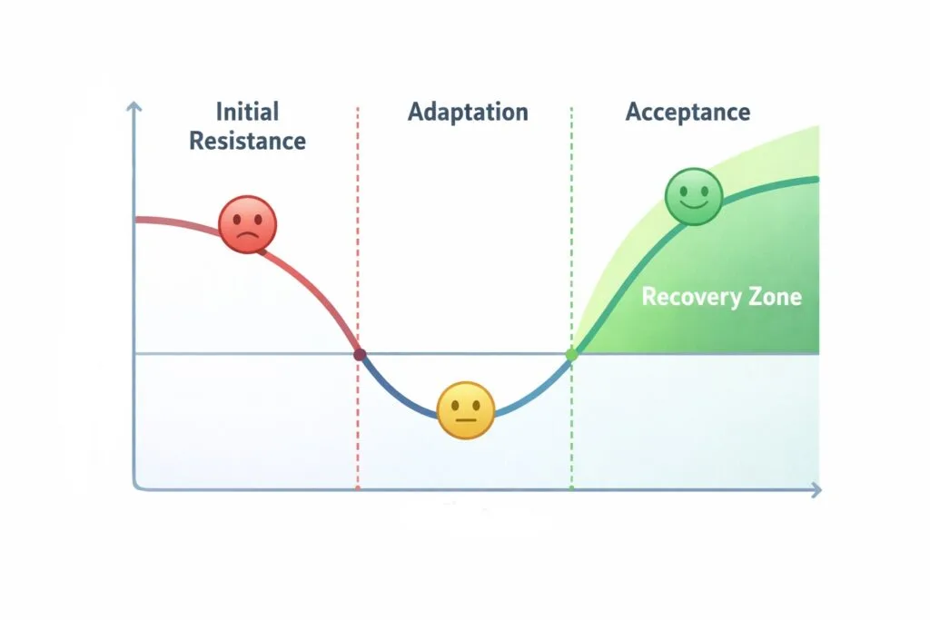 Measuring success of compensation model transition